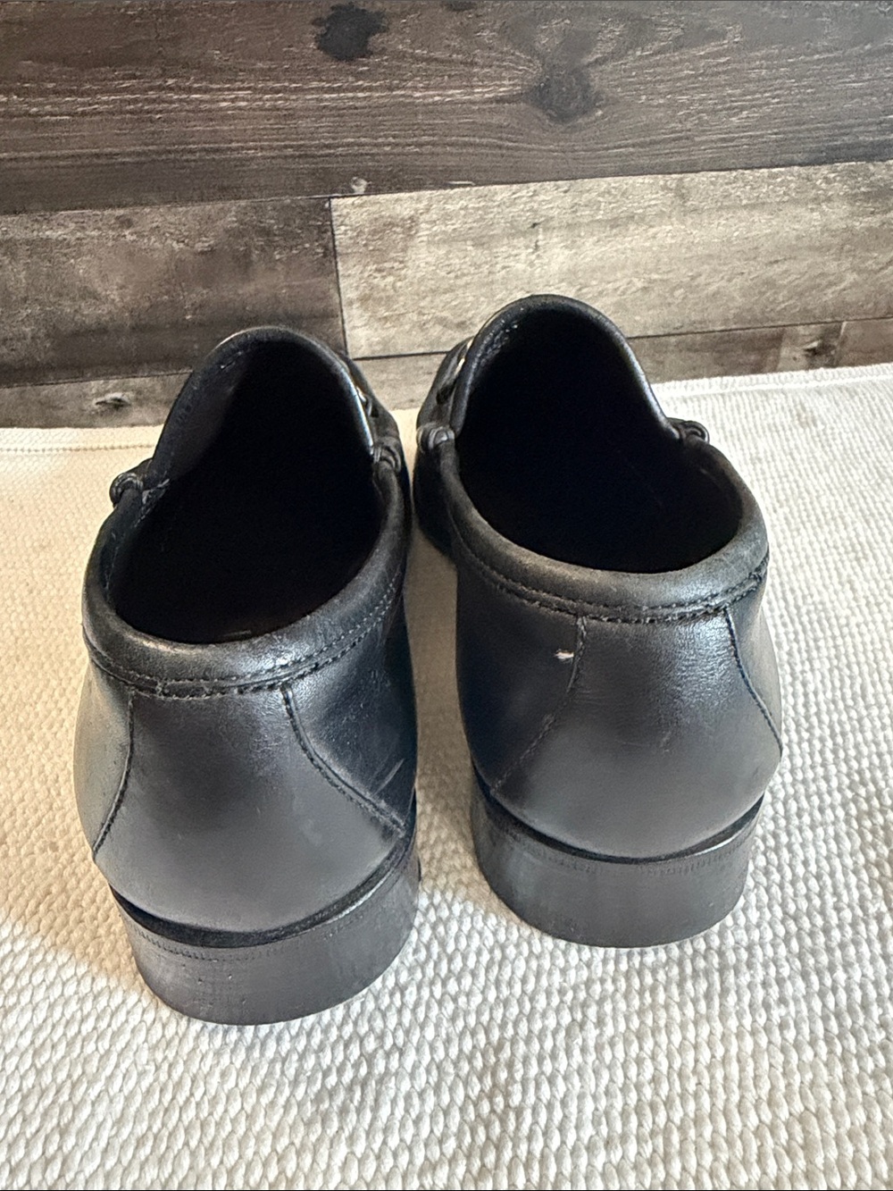Gucci Black Leather Horsebit Slip-On Loafers - Picture 7 of 12